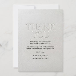 Moderne Minimalistische Typografie Trouwkaart Bedankkaart