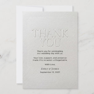 Moderne Minimalistische Typografie Trouwkaart Bedankkaart