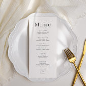 Moderne Minimalistische Typografie Trouwmenu Kaart