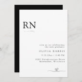 Moderne minimalistische typografie Verpleegkundig  Kaart (Voorkant / Achterkant)