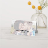 Moderne minimalistische typografie vervaagd foto b plaatskaartje (Achterkant)