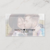 Moderne minimalistische typografie vervaagd foto plaatskaartje (Achterkant)