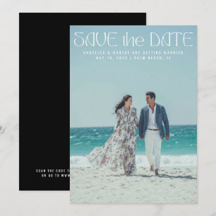 Moderne minimalistische typografie Volledige foto  Save The Date