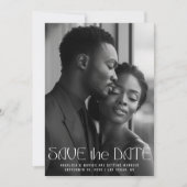 Moderne minimalistische typografie Volledige foto  Save The Date (Voorkant)
