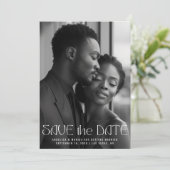Moderne minimalistische typografie Volledige foto  Save The Date (Staand voorkant)