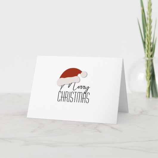 Moderne minimalistische typografie Vrolijk kerstfe Feestdagen Kaart (Voorkant)