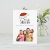 Moderne minimalistische typografie Vrolijke kerstf Feestdagenkaart (Staand voorkant)