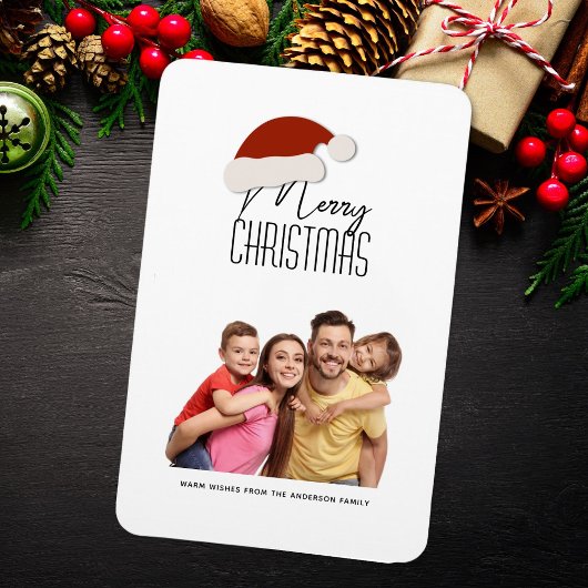 Moderne minimalistische typografie Vrolijke kerstf Magneet