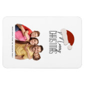 Moderne minimalistische typografie Vrolijke kerstf Magneet (Horizontaal)