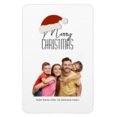 Moderne minimalistische typografie Vrolijke kerstf Magneet (Verticaal)