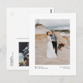 Moderne minimalistische typografie Weddenschap Dan Briefkaart (Voorkant / Achterkant)