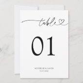 Moderne Minimalistische Typografie Zwart en Wit Kaart (Voorkant)