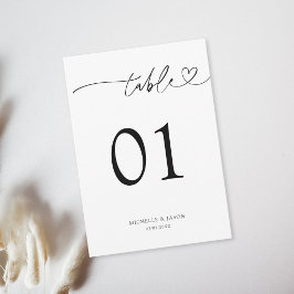Moderne Minimalistische Typografie Zwart en Wit Kaart