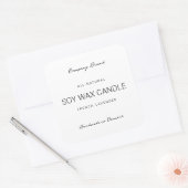 Moderne minimalistische typografielabel vierkante sticker (Envelop)