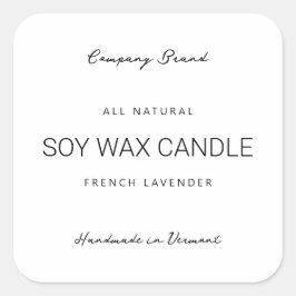 Moderne minimalistische typografielabel vierkante sticker