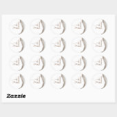 Moderne minimalistische typografische vormgeving A Ronde Sticker (Vel)