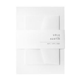 Moderne Minimalistische Uitnodiging Buikband Uitnodigingen Wikkel