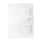 Moderne minimalistische uitnodiging in Belly Band Uitnodigingen Wikkel (Voorkant Voorbeeld)