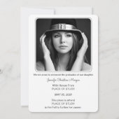 Moderne minimalistische uitnodiging tot Afstuderen (Achterkant)