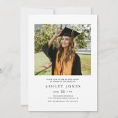 Moderne minimalistische uitnodiging tot Afstuderen (Achterkant)