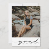 Moderne minimalistische uitnodiging tot Afstuderen (Voorkant)