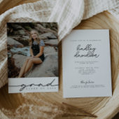 Moderne minimalistische uitnodiging tot Afstuderen