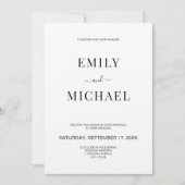 Moderne minimalistische uitnodiging tot huwelijk (Voorkant)