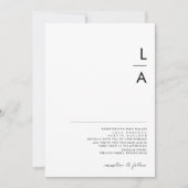 Moderne minimalistische uitnodiging tot weddenscha (Voorkant)