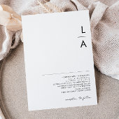 Moderne minimalistische uitnodiging tot weddenscha