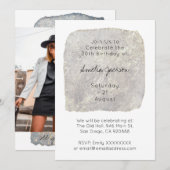 Moderne minimalistische uitnodiging van 30e verjaa (Voorkant / Achterkant)