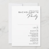 Moderne minimalistische uitnodiging van de Bachelo (Voorkant)