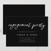 Moderne minimalistische uitnodiging van de Engagem (Voorkant / Achterkant)