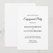 Moderne minimalistische uitnodiging van de Engagem (Voorkant / Achterkant)