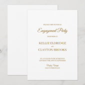 Moderne minimalistische uitnodiging van de Engagem (Voorkant / Achterkant)