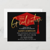 Moderne minimalistische uitnodiging van de GraduPa (Voorkant / Achterkant)