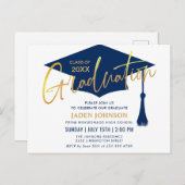 Moderne minimalistische uitnodiging van de GraduPa (Voorkant / Achterkant)