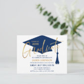 Moderne minimalistische uitnodiging van de GraduPa (Staand voorkant)