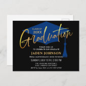 Moderne minimalistische uitnodiging van de GraduPa (Voorkant / Achterkant)