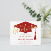 Moderne minimalistische uitnodiging van de GraduPa (Staand voorkant)