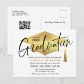 Moderne minimalistische uitnodiging van de GraduPa (Voorkant / Achterkant)