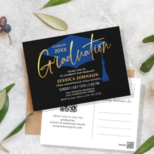 Moderne minimalistische uitnodiging van de GraduPa