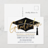 Moderne minimalistische uitnodiging van de GraduPa (Voorkant / Achterkant)