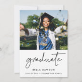 Moderne minimalistische uitnodiging voor afstudere