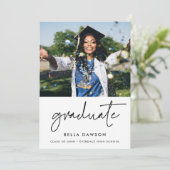 Moderne minimalistische uitnodiging voor afstudere