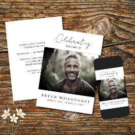 Moderne Minimalistische Uitnodiging voor Begrafeni