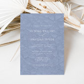 Moderne minimalistische uitnodiging voor blauwe br