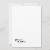 Moderne minimalistische uitnodiging voor bruiloft (Achterkant)