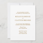 Moderne minimalistische uitnodiging voor bruiloft (Voorkant)