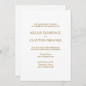 Moderne minimalistische uitnodiging voor bruiloft (Voorkant / Achterkant)