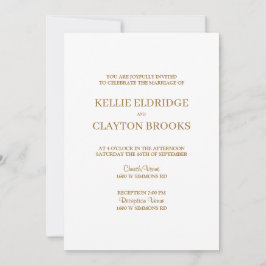 Moderne minimalistische uitnodiging voor bruiloft